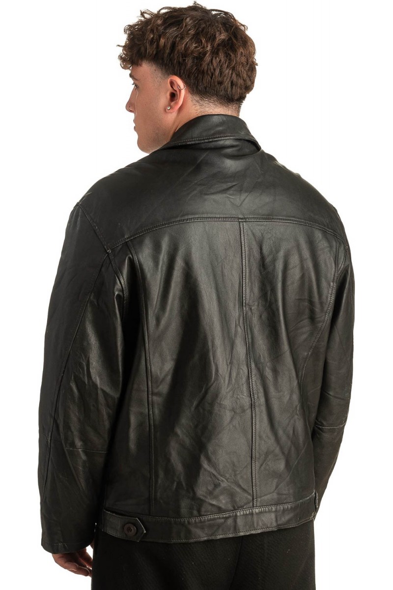 Γνήσιο Ανδρικό Δερμάτινο Μπουφάν - T388