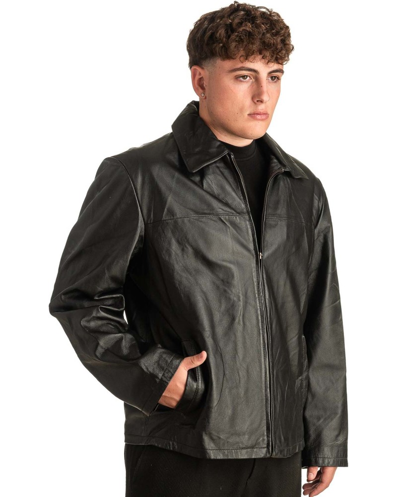 Γνήσιο Ανδρικό Δερμάτινο Μπουφάν - T389