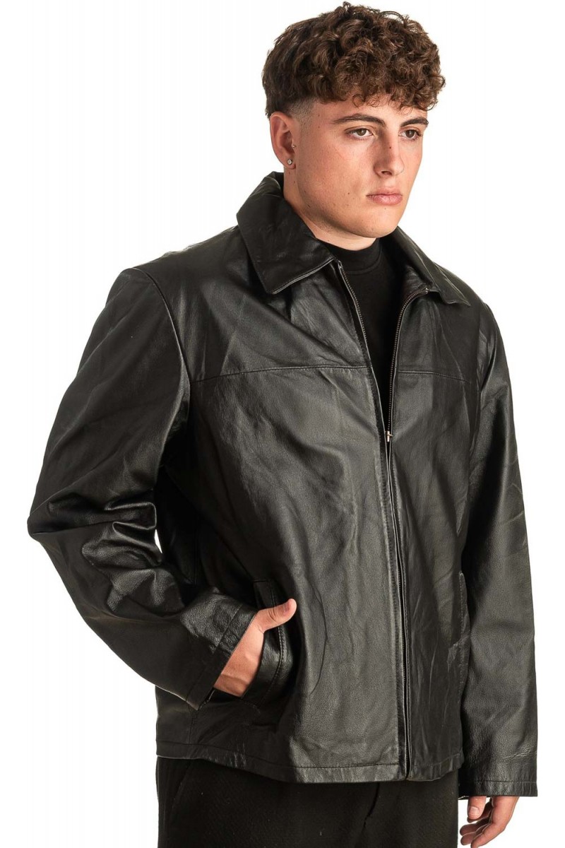 Γνήσιο Ανδρικό Δερμάτινο Μπουφάν - T389