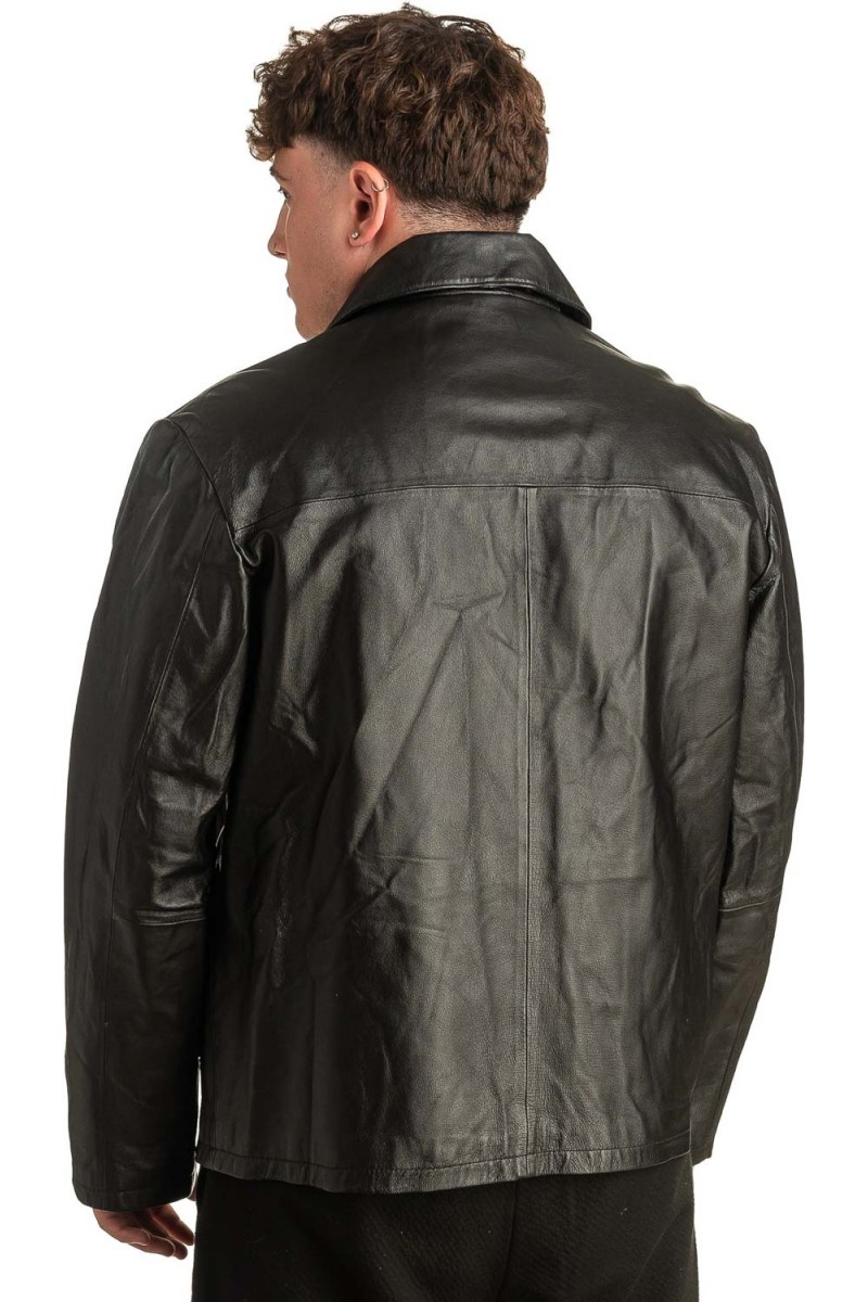 Γνήσιο Ανδρικό Δερμάτινο Μπουφάν - T389