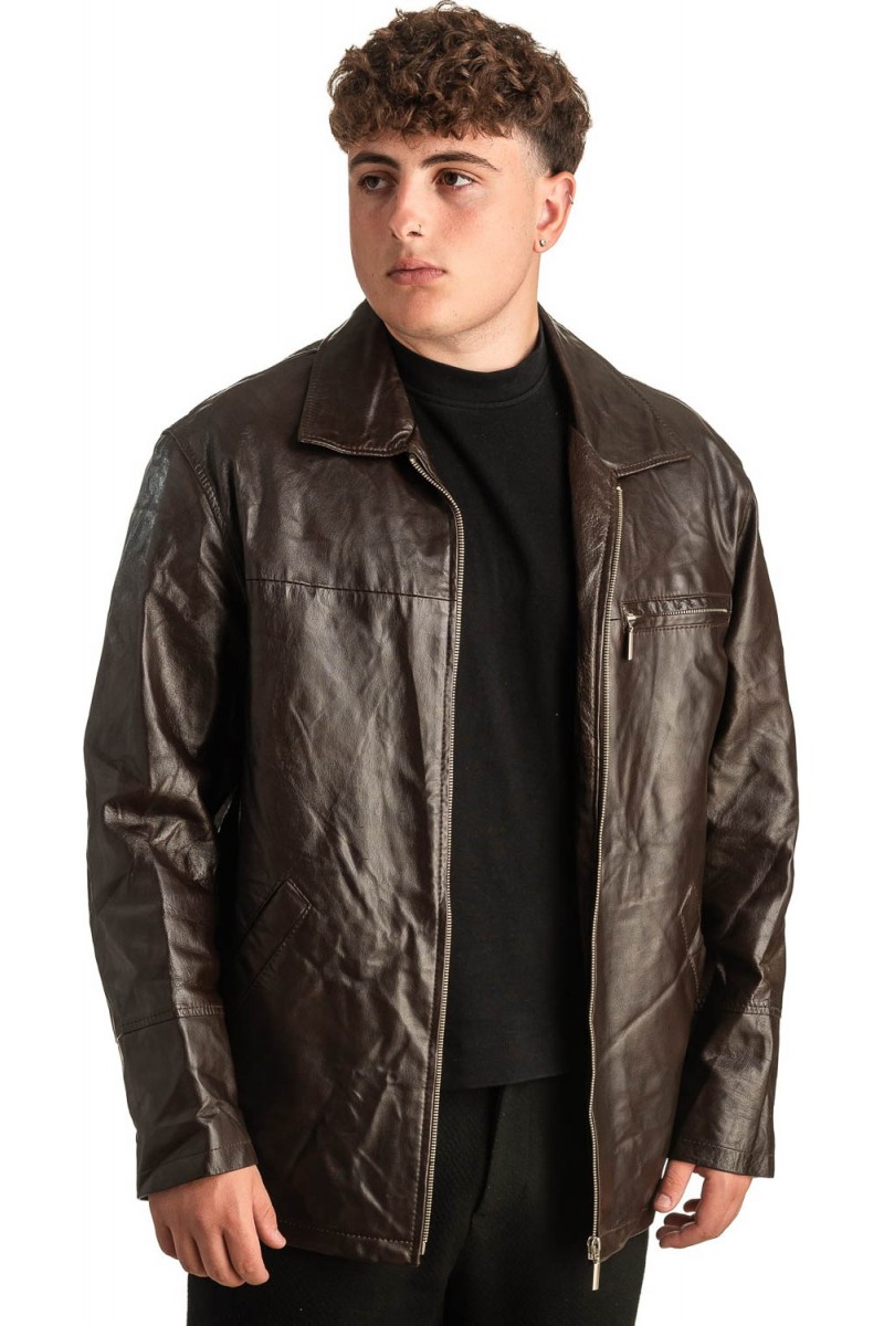 Γνήσιο Ανδρικό Δερμάτινο Μπουφάν - T390