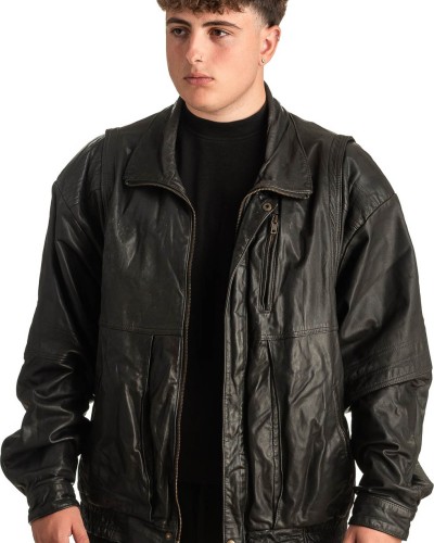 Γνήσιο Ανδρικό Δερμάτινο Μπουφάν - T391
