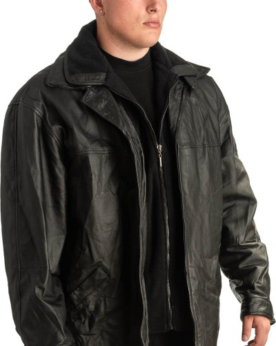 Γνήσιο Ανδρικό Δερμάτινο Μπουφάν - T392