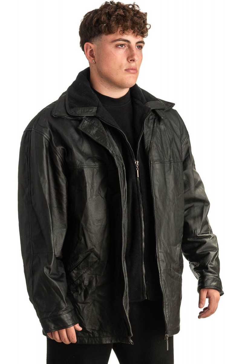 Γνήσιο Ανδρικό Δερμάτινο Μπουφάν - T392