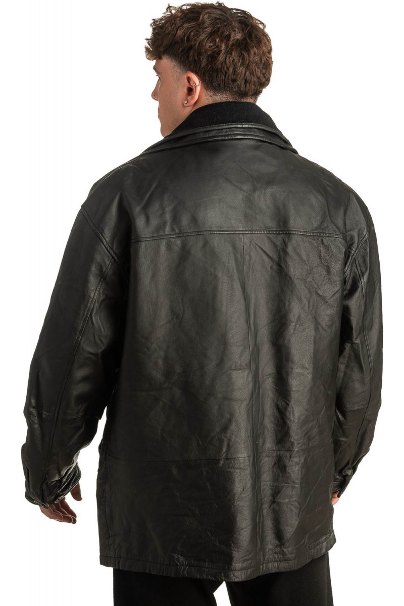 Γνήσιο Ανδρικό Δερμάτινο Μπουφάν - T392