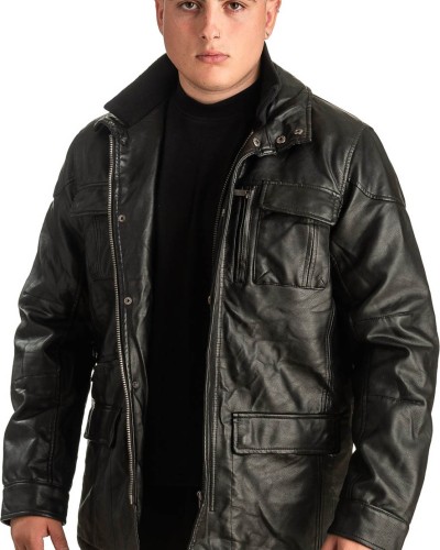 Γνήσιο Ανδρικό Δερμάτινο Μπουφάν - T394