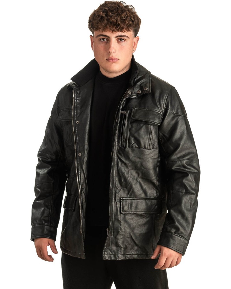 Γνήσιο Ανδρικό Δερμάτινο Μπουφάν - T394