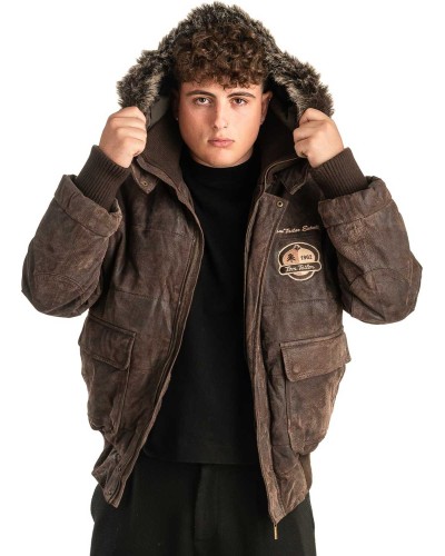 Γνήσιο Ανδρικό Δερμάτινο Μπουφάν - T397