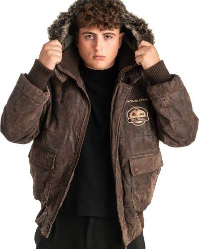 Γνήσιο Ανδρικό Δερμάτινο Μπουφάν - T397