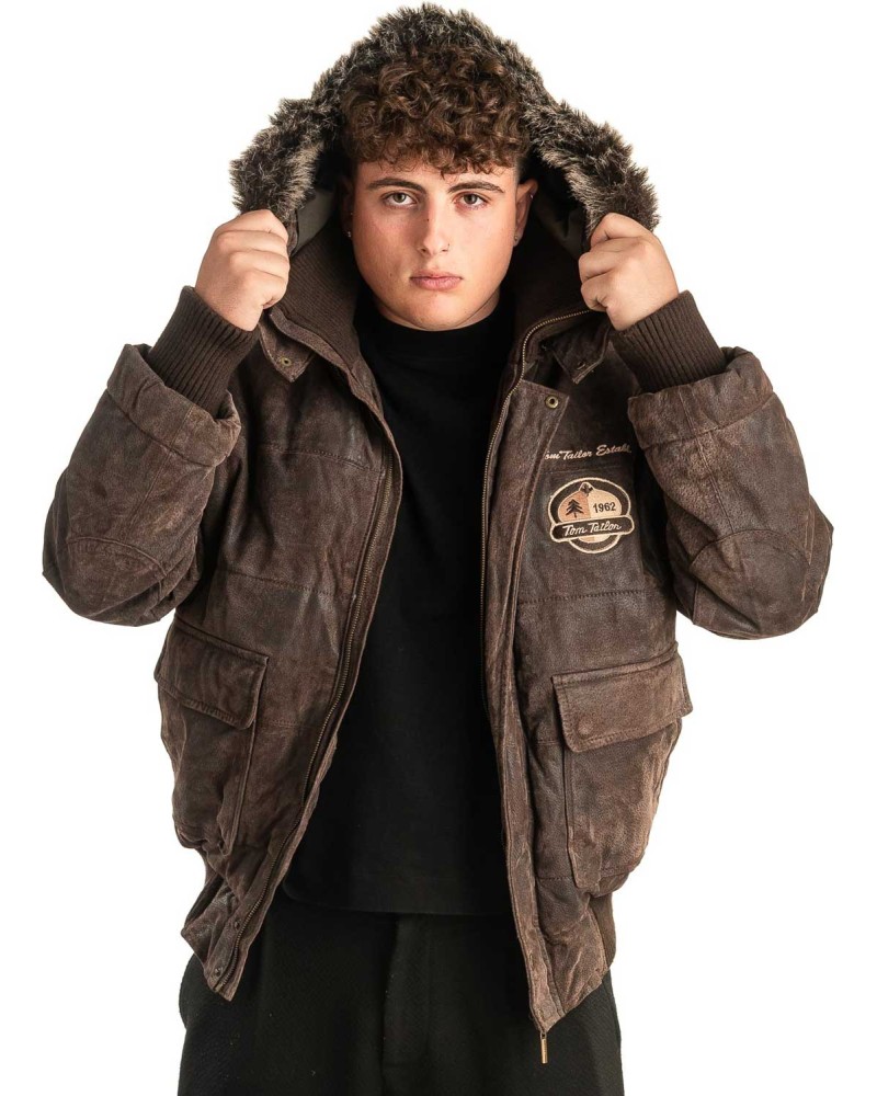 Γνήσιο Ανδρικό Δερμάτινο Μπουφάν - T397