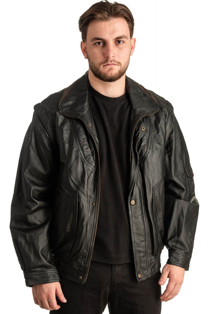 Γνήσιο Ανδρικό Δερμάτινο Μπουφάν - T400