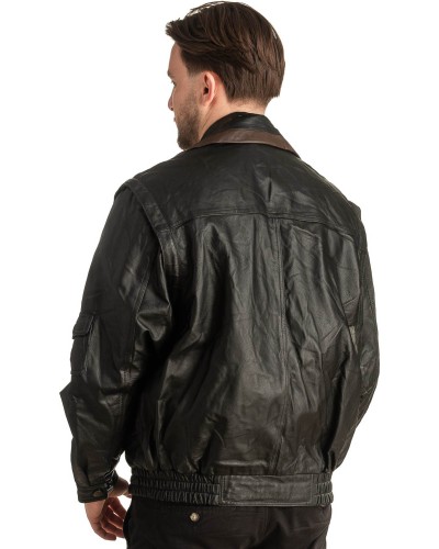 Γνήσιο Ανδρικό Δερμάτινο Μπουφάν - T400