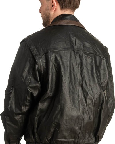 Γνήσιο Ανδρικό Δερμάτινο Μπουφάν - T400