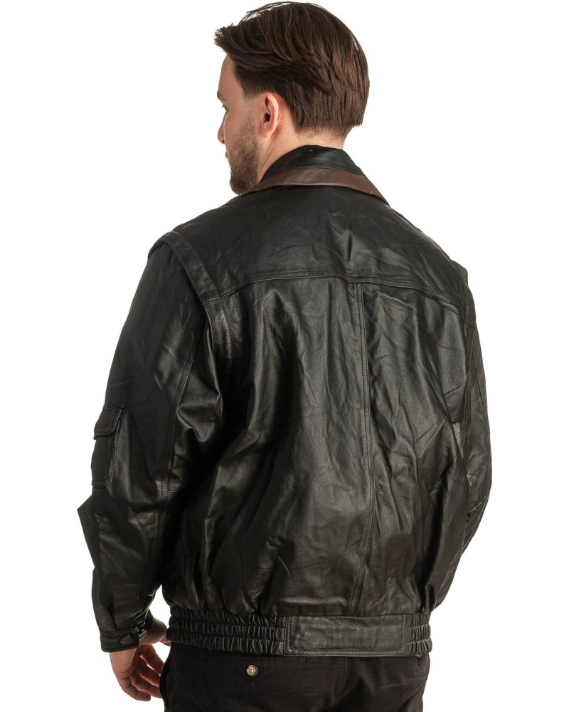 Γνήσιο Ανδρικό Δερμάτινο Μπουφάν - T400