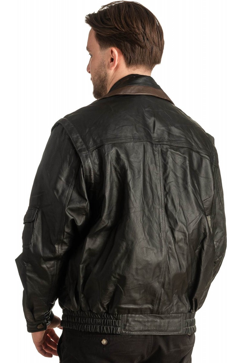 Γνήσιο Ανδρικό Δερμάτινο Μπουφάν - T400