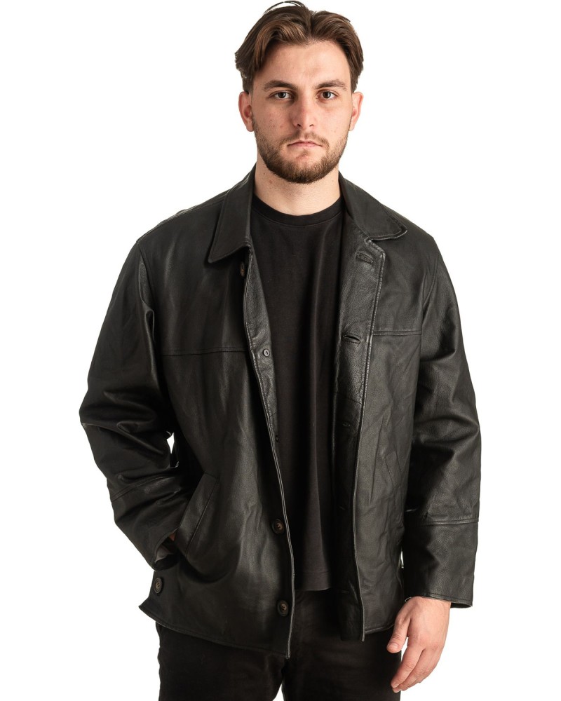 Γνήσιο Ανδρικό Δερμάτινο Μπουφάν - T401