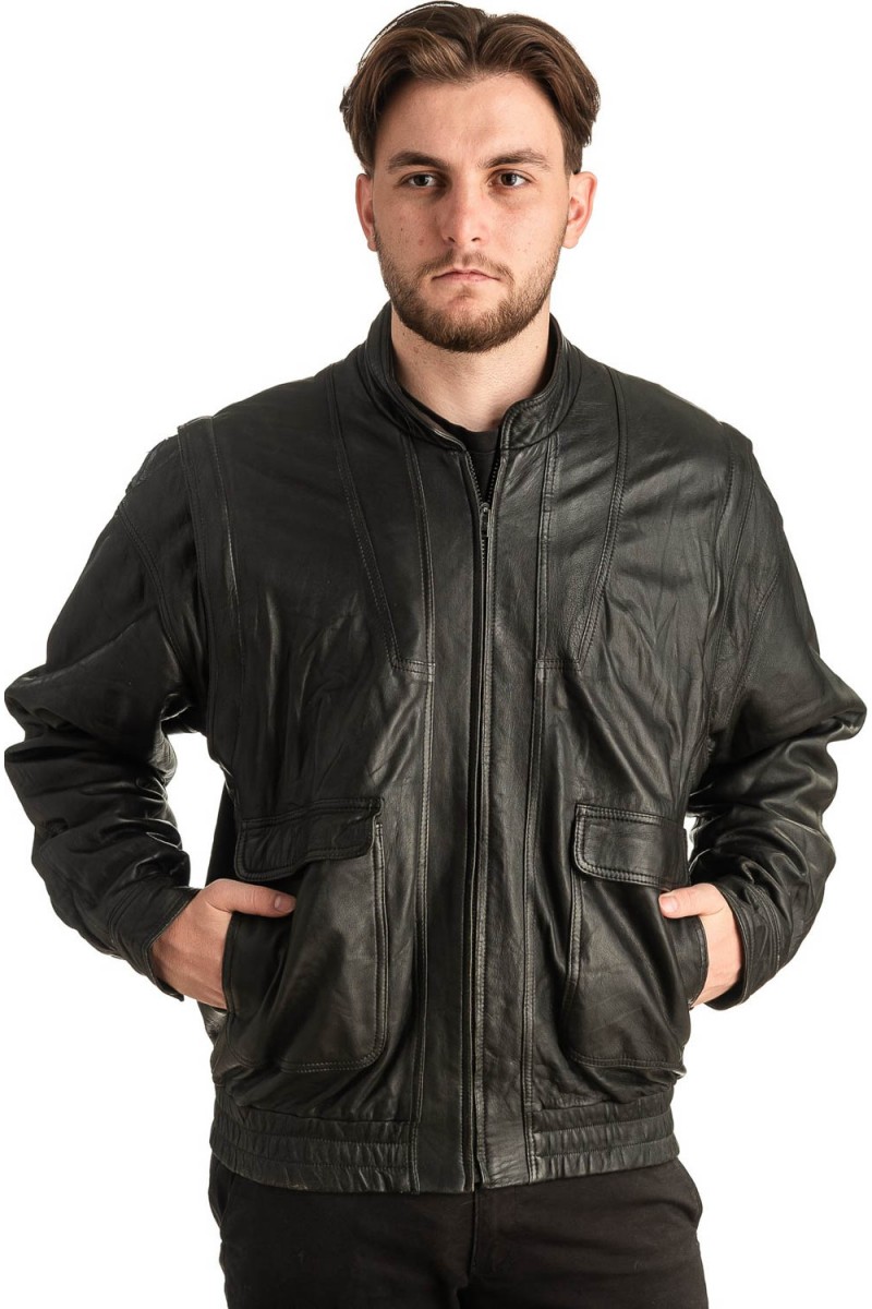 Γνήσιο Ανδρικό Δερμάτινο Μπουφάν - T402