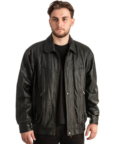 Γνήσιο Ανδρικό Δερμάτινο Μπουφάν - T404