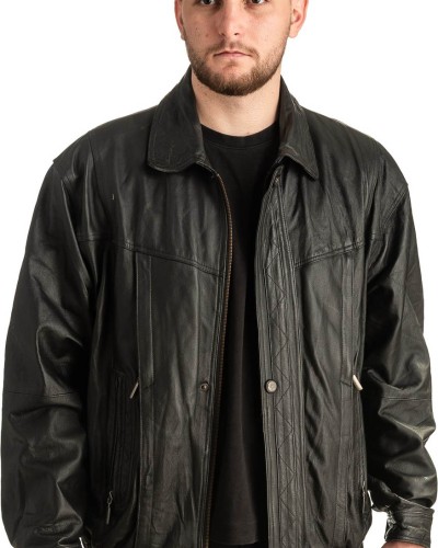 Γνήσιο Ανδρικό Δερμάτινο Μπουφάν - T404