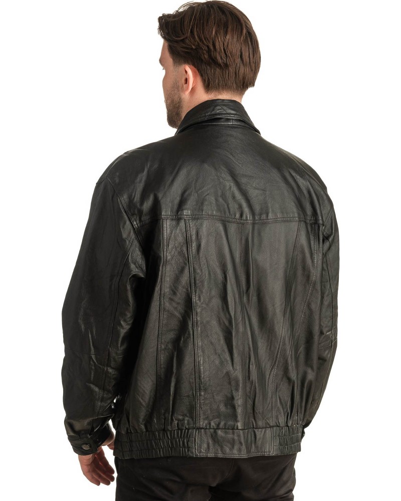 Γνήσιο Ανδρικό Δερμάτινο Μπουφάν - T404