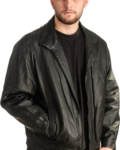 Γνήσιο Ανδρικό Δερμάτινο Μπουφάν - T406