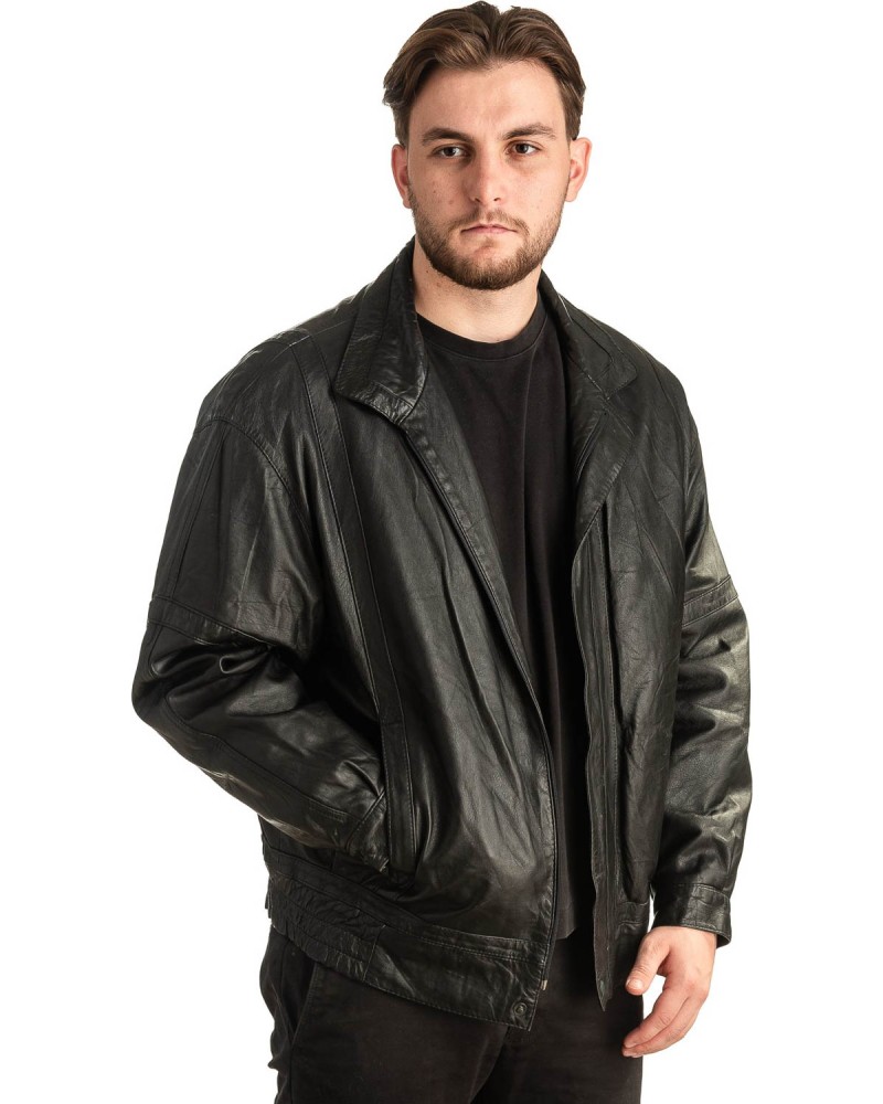 Γνήσιο Ανδρικό Δερμάτινο Μπουφάν - T406