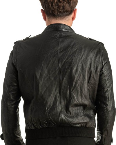 Γνήσιο Ανδρικό Δερμάτινο Μπουφάν - T408