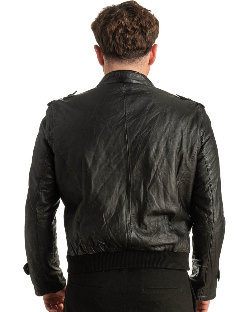Γνήσιο Ανδρικό Δερμάτινο Μπουφάν - T408