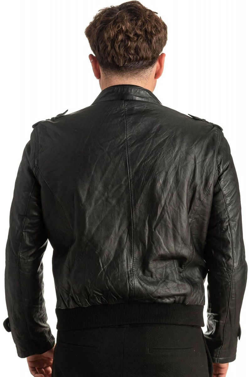 Γνήσιο Ανδρικό Δερμάτινο Μπουφάν - T408
