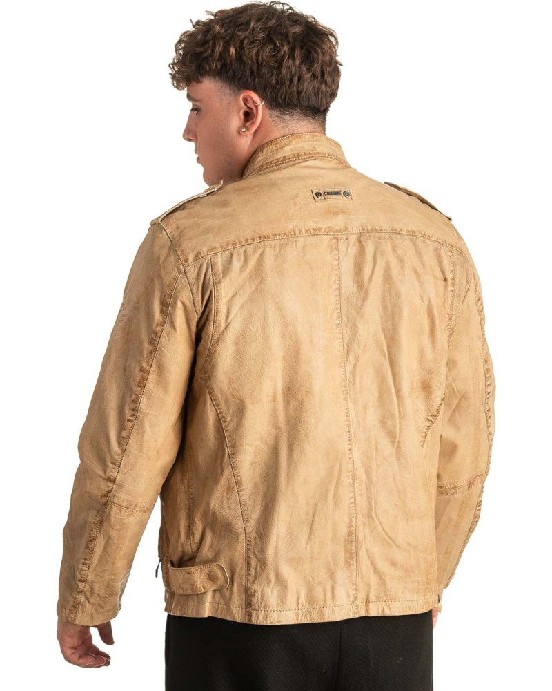 Γνήσιο Ανδρικό Δερμάτινο Μπουφάν - T410