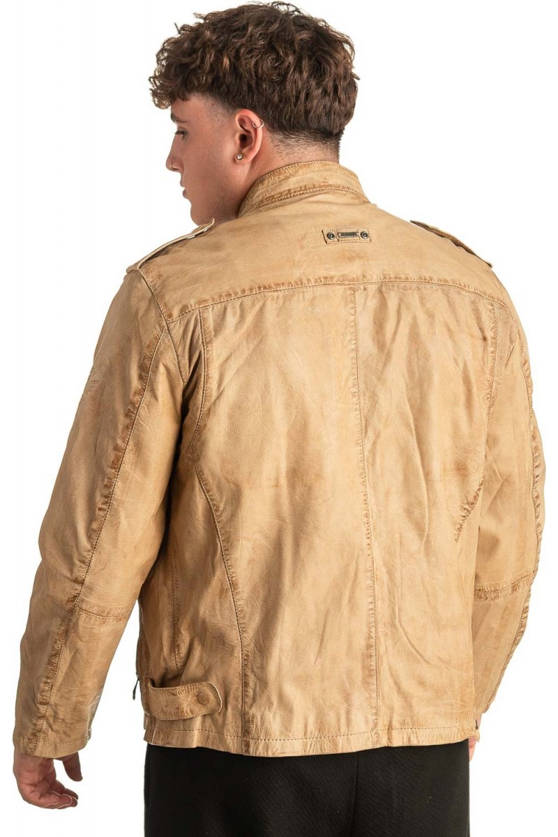 Γνήσιο Ανδρικό Δερμάτινο Μπουφάν - T410