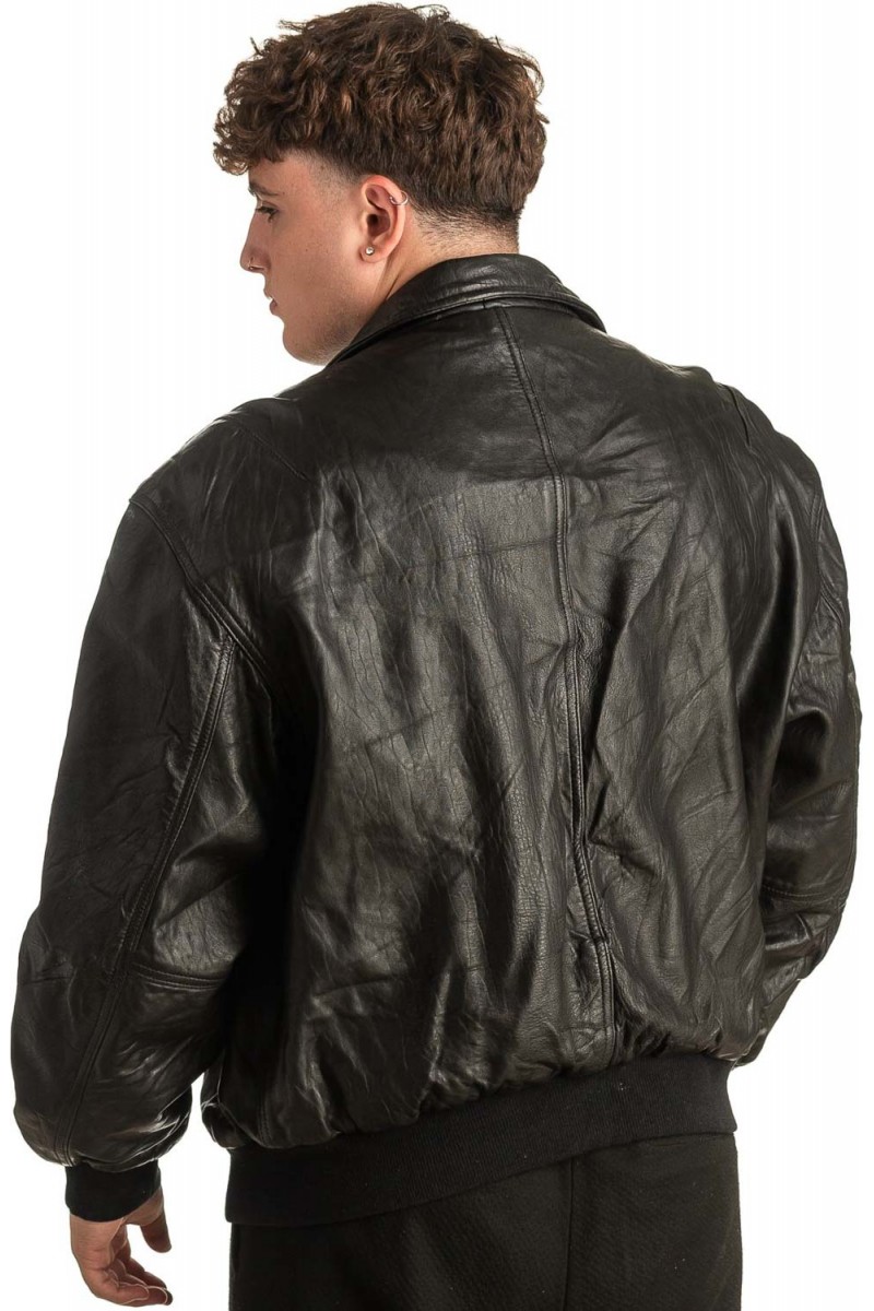 Γνήσιο Ανδρικό Δερμάτινο Μπουφάν - T411