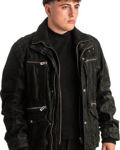 Γνήσιο Ανδρικό Δερμάτινο Μπουφάν - T412