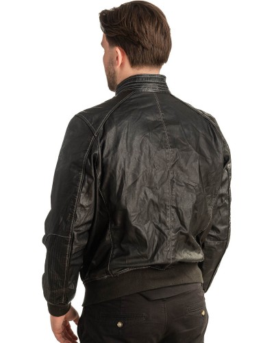 Γνήσιο Ανδρικό Δερμάτινο Μπουφάν - T413
