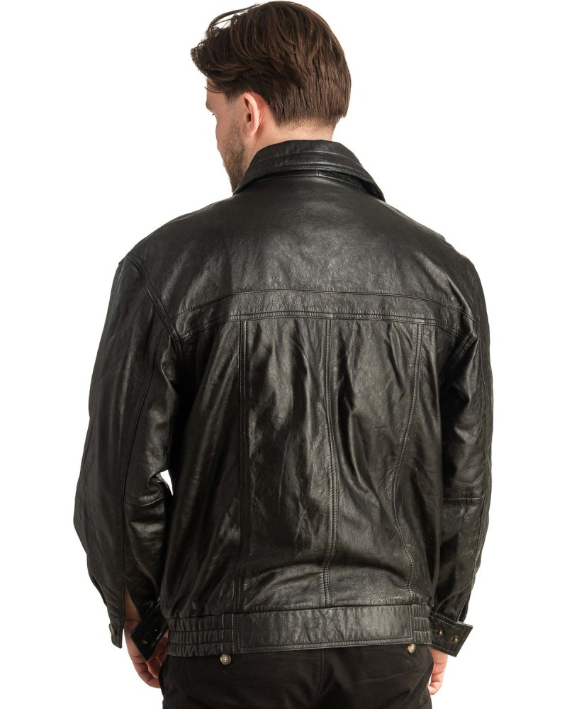 Γνήσιο Ανδρικό Δερμάτινο Μπουφάν - T414