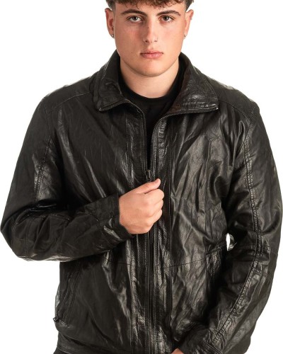 Γνήσιο Ανδρικό Δερμάτινο Μπουφάν - T417