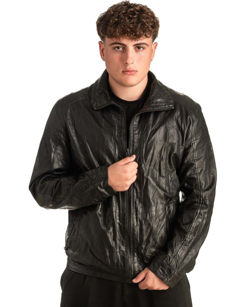 Γνήσιο Ανδρικό Δερμάτινο Μπουφάν - T417