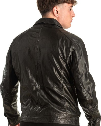 Γνήσιο Ανδρικό Δερμάτινο Μπουφάν - T417
