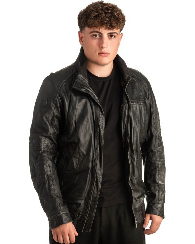 Γνήσιο Ανδρικό Δερμάτινο Μπουφάν - T419