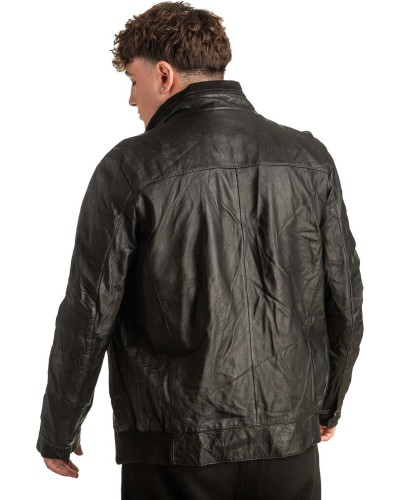 Γνήσιο Ανδρικό Δερμάτινο Μπουφάν - T419