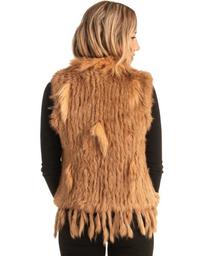 Γνήσια Γυναικεία Φυσική Γούνα Γιλέκο - T42