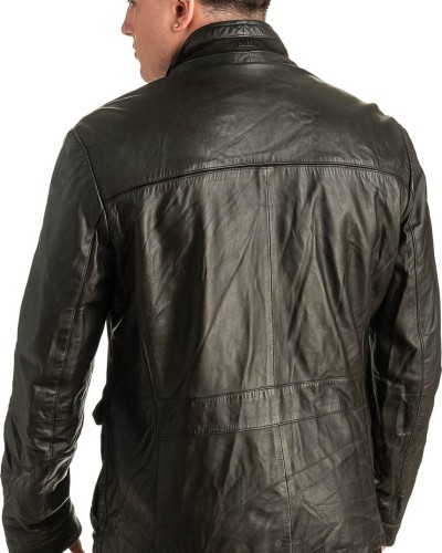 Γνήσιο Ανδρικό Δερμάτινο Μπουφάν - T420