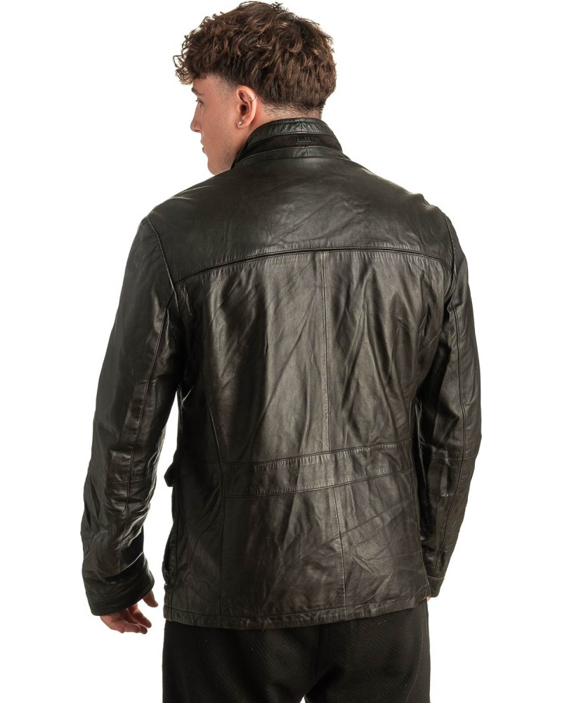 Γνήσιο Ανδρικό Δερμάτινο Μπουφάν - T420