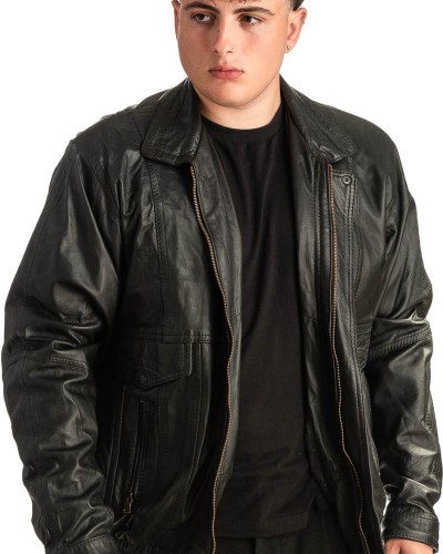 Γνήσιο Ανδρικό Δερμάτινο Μπουφάν - T421