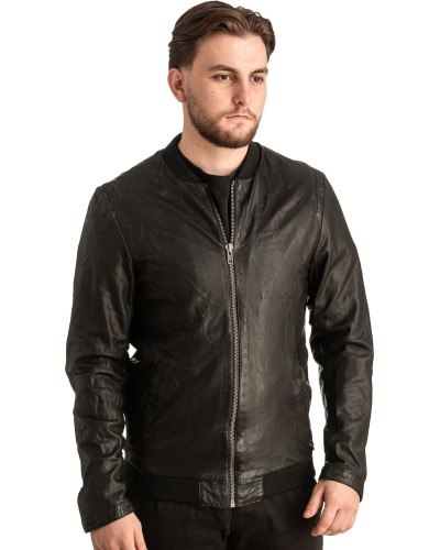 Γνήσιο Ανδρικό Δερμάτινο Μπουφάν - T422