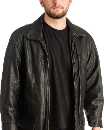 Γνήσιο Ανδρικό Δερμάτινο Μπουφάν - T423