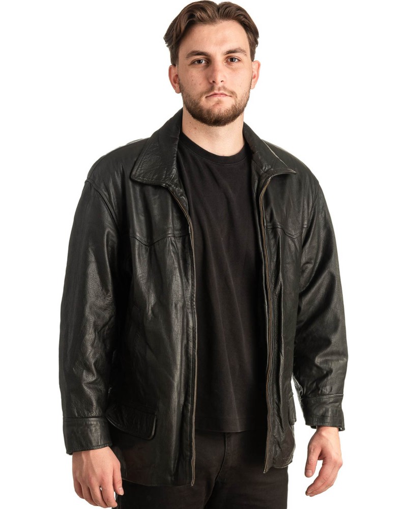 Γνήσιο Ανδρικό Δερμάτινο Μπουφάν - T423