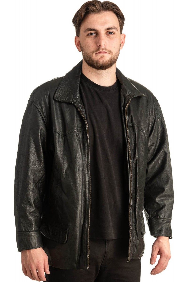Γνήσιο Ανδρικό Δερμάτινο Μπουφάν - T423