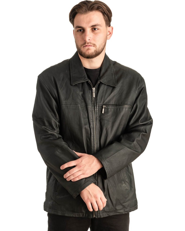 Γνήσιο Ανδρικό Δερμάτινο Μπουφάν - T425