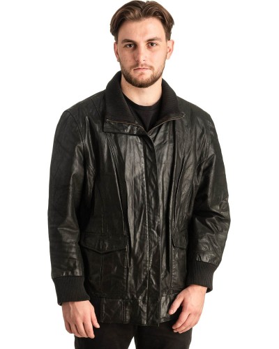 Γνήσιο Ανδρικό Δερμάτινο Μπουφάν - T428